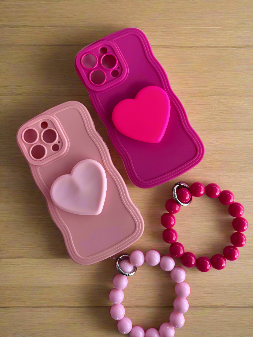 Heart Pop Socket Pulsera Case
